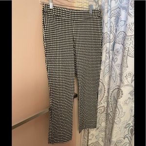 Black and white gingham capris